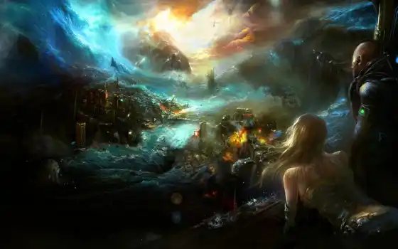 apocalyptic, fantasy, wallpapers, masks, art, sci,